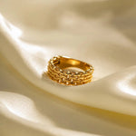 18K Gold Mesh Design Ring - QH Clothing