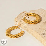 18K Gold Minimalist Design U Shaped Earrings - QH Clothing