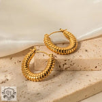 18K Gold Minimalist Design U Shaped Earrings - QH Clothing