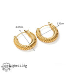 18K Gold Minimalist Design U Shaped Earrings - QH Clothing