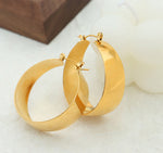 18K Gold Simple Fashion Ring Design Versatile Earrings - QH Clothing