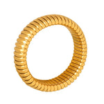 18K Gold Minimalist Round Ring - QH Clothing