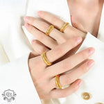 18K Gold Minimalist Round Ring - QH Clothing