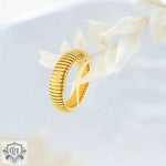 18K Gold Minimalist Round Ring - QH Clothing