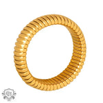 18K Gold Minimalist Round Ring - QH Clothing