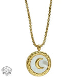 18K Gold Moon Pendant Necklace - QH Clothing