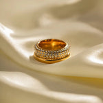 18K Gold Multi-Layered Ring - QH Clothing