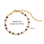 18K Gold Natural Stone Design Women's Bracelet - QH Clothing