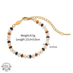 18K Gold Natural Stone Design Women's Bracelet - QH Clothing