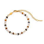 18K Gold Natural Stone Design Women's Bracelet - QH Clothing