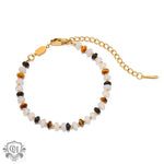 18K Gold Natural Stone Design Women's Bracelet - QH Clothing