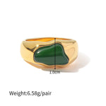 18K Gold Natural Stone Ring - QH Clothing