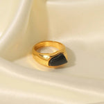 18K Gold Natural Stone Ring - QH Clothing