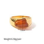 18K Gold Natural Stone Ring - QH Clothing