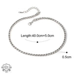 Elegant Silver Chain Necklace from 18K Gold Bracelet Necklace Set, featuring exquisite chain design