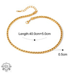 Gold-toned chain necklace from 18K Gold bracelet necklace set with noble design