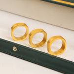 18K gold fashionable personalized nut design simple style ring - QH Clothing