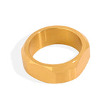 18K gold fashionable personalized nut design simple style ring - QH Clothing