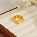 18K gold fashionable personalized nut design simple style ring - QH Clothing