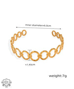 18K gold light luxury fashionable O-shaped design versatile bracelet - QH Clothing