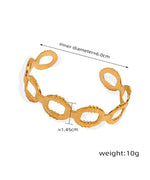 18K gold light luxury fashionable O-shaped design versatile bracelet - QH Clothing