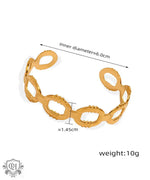 18K gold light luxury fashionable O-shaped design versatile bracelet - QH Clothing