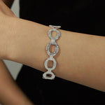 18K gold light luxury fashionable O-shaped design versatile bracelet - QH Clothing