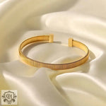 18k Gold Open T Bracelet - QH Clothing