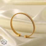 18k Gold Open T Bracelet - QH Clothing