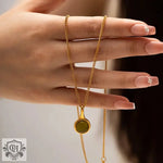 18K Gold Opulent Olive Green Opal Pendant Necklace - QH Clothing