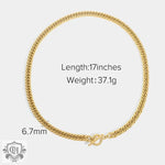 18K Gold OT Buckle Chain Versatile Necklace - QH Clothing