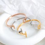 18K Gold OT Design Open Bracelet - QH Clothing