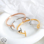 18K Gold OT Design Open Bracelet - QH Clothing