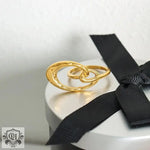 18K Gold Oval Geometric Ring - QH Clothing