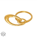 18K Gold Oval Geometric Ring - QH Clothing