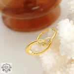 18K Gold Oval Geometric Ring - QH Clothing