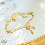 18K Gold Peach Heart Bracelet - QH Clothing