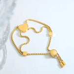 18K Gold Peach Heart Bracelet - QH Clothing