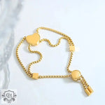 18K Gold Peach Heart Bracelet - QH Clothing