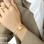 18K Gold Peach Heart Bracelet - QH Clothing