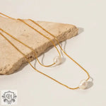 18K Gold Pearl Fusion Necklace - QH Clothing