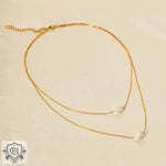 18K Gold Pearl Fusion Necklace - QH Clothing