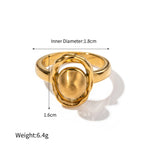 18K gold noble and elegant versatile ring inlaid with pearls - QH Clothing