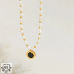 18K Gold Pearl & Pendant Necklace - QH Clothing