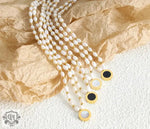 18K Gold Pearl & Pendant Necklace - QH Clothing