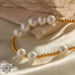 18K Gold Pearl Pendant Necklace - QH Clothing