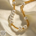 18K Gold Pearl Pendant Necklace - QH Clothing