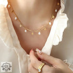 18K Gold Pearl & Pendant Tassel Necklace - QH Clothing