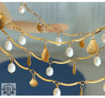 18K Gold Pearl & Pendant Tassel Necklace - QH Clothing