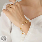 18K Gold Pearl & Pendant Tassel Necklace - QH Clothing